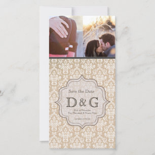 Sparen de Kaart van Filligree van het Damast van d