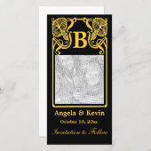  sparen de Kaart van het Monogram van de Foto van  (Voorkant / Achterkant)