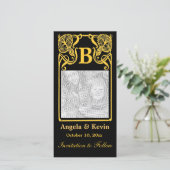  sparen de Kaart van het Monogram van de Foto van  (Staand voorkant)