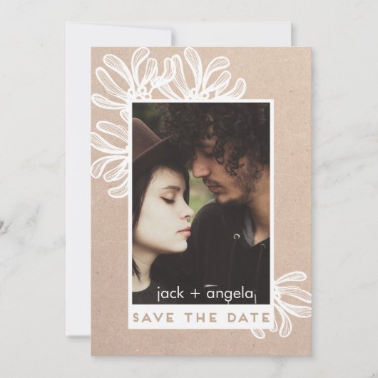 Sparen de Kaart van het Trendy van de Datum en de  (Voorkant)