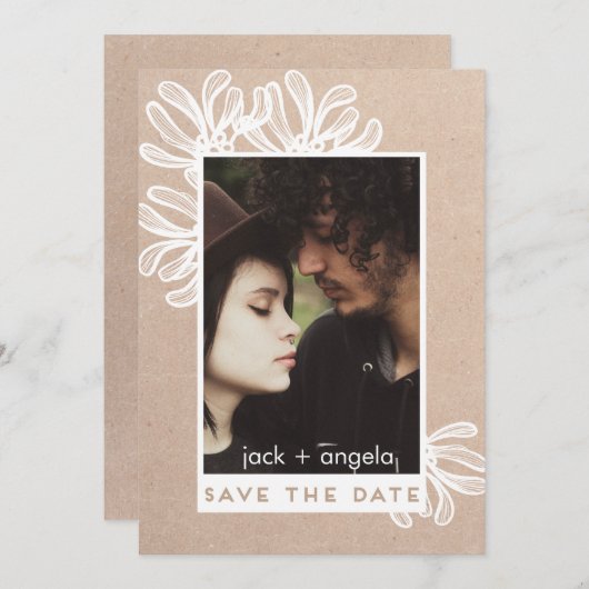 Sparen de Kaart van het Trendy van de Datum en de  (Voorkant / Achterkant)