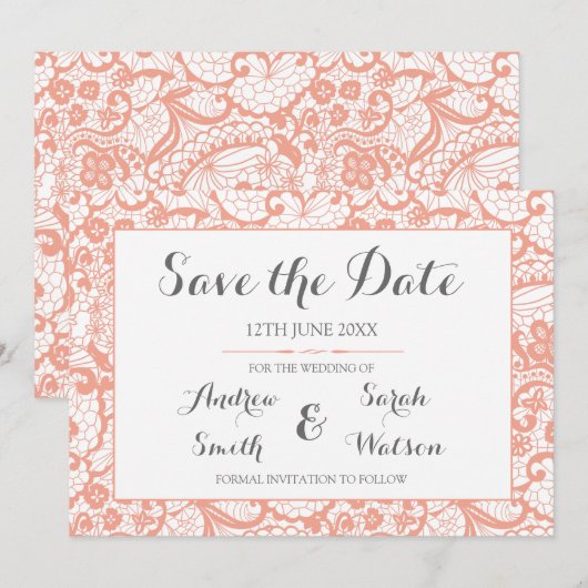 Sparen de kaarten van de Datum, het Ontwerp van (Voorkant / Achterkant)