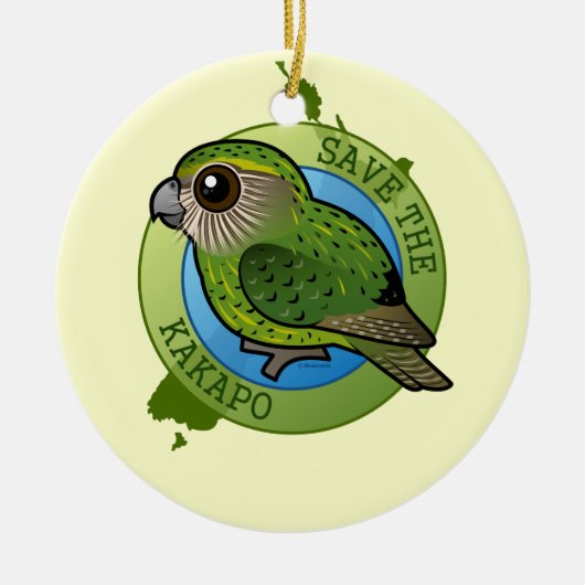 Sparen de Kakapo Keramisch Ornament (Voorkant)