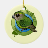 Sparen de Kakapo Keramisch Ornament (Achterkant)