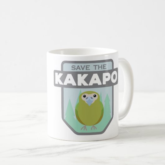 Sparen de Kakapo Koffee Mok (Voorkant rechts)