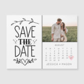 Sparen de Kalender Rustic Drawn Magnet van de Datu (Voorkant)