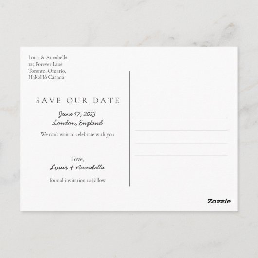 Sparen de Kalender van de Datum Juni 2023 het Brie Briefkaart (Achterkant)