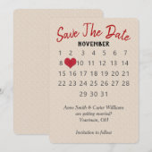 Sparen de Kalender van de Weddenschap van de Datum Kaart (Voorkant / Achterkant)