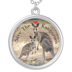 Sparen de Kangaroos Zilver Vergulden Ketting