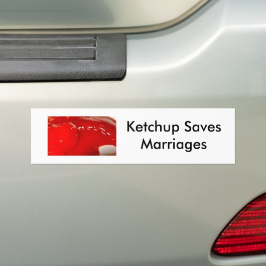 Sparen de Ketchup! Bumpersticker (Op auto)