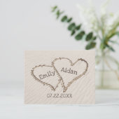 Sparen de Kiezen van de Datum met Namen Briefkaart (Staand voorkant)