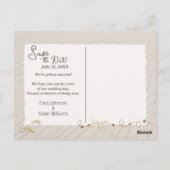 Sparen de Kiezen van de Datum met Namen Briefkaart (Achterkant)