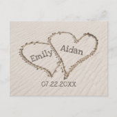 Sparen de Kiezen van de Datum met Namen Briefkaart (Voorkant)