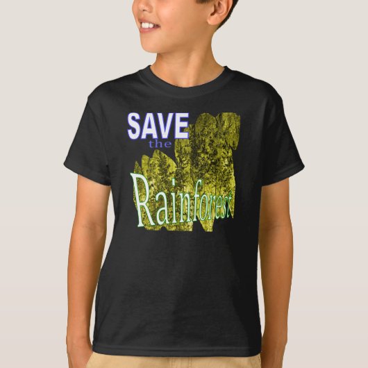 Sparen de kinderen van het regenwoud t-shirt (Voorkant)