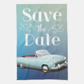 Sparen de Klassieke Kar van de Datum Theedoek (Verticaal)