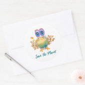 Sparen de Klassieke Ronde Sticker van de Planet (Envelop)