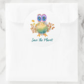 Sparen de Klassieke Ronde Sticker van de Planet (Tas)