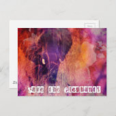 Sparen de Kleurrijke Digitale Kunst van de Grunge  Briefkaart (Voorkant / Achterkant)