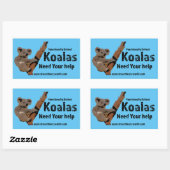 Sparen de Koalas Rechthoekige Sticker (Vel)