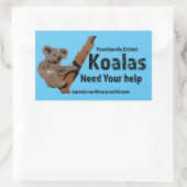 Sparen de Koalas Rechthoekige Sticker (Tas)