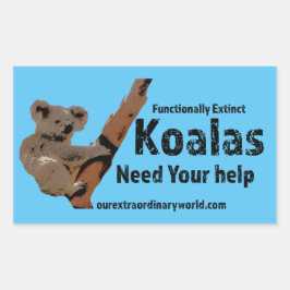 Sparen de Koalas Rechthoekige Sticker