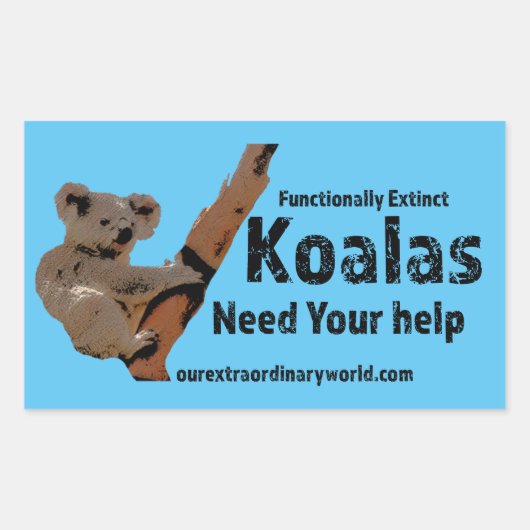 Sparen de Koalas Rechthoekige Sticker (Voorkant)