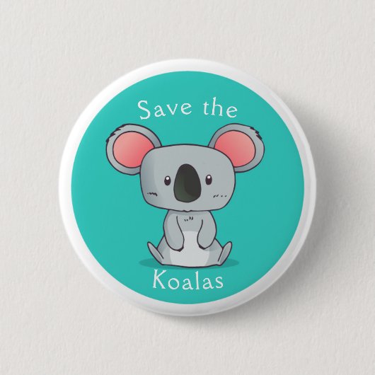 Sparen de Koalas Ronde Button 5,7 Cm (Voorkant)