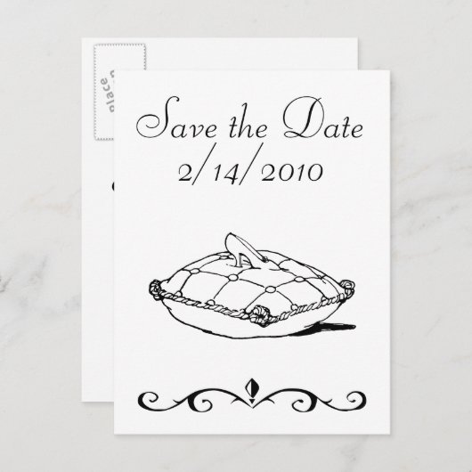 Sparen de Kunst van de Schilder van de Datum Cinde Aankondigingskaart (Voorkant / Achterkant)