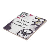 Sparen de kunst van de waterverf van Bees en citaa Tegeltje (Zijkant)