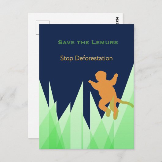 Sparen de Lemurs Briefkaart (Voorkant / Achterkant)