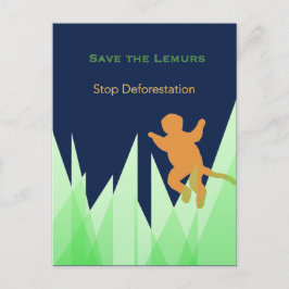 Sparen de Lemurs Briefkaart