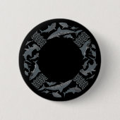 Sparen de Leveraar van de Haaien Ronde Button 5,7 Cm (Voorkant)