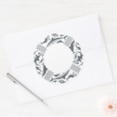 Sparen de Leveraar van de Haaien Ronde Sticker (Envelop)