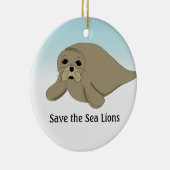 Sparen de Lionen van het Zee Keramisch Ornament (Rechts)