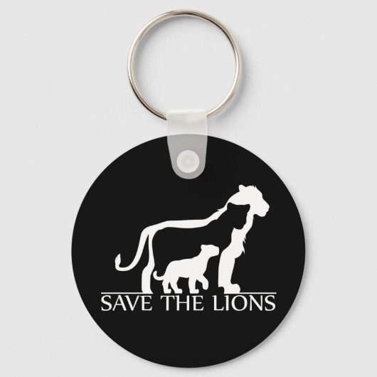 Sparen de Lionen (Wit) Sleutelhanger (Voorkant)