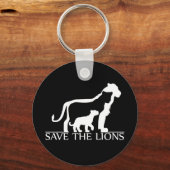 Sparen de Lionen (Wit) Sleutelhanger (Voorkant)
