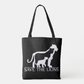Sparen de Lionen (Wit) Tote Bag (Achterkant)