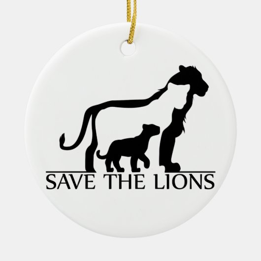 Sparen de Lions Keramisch Ornament (Voorkant)