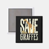 Sparen de Lover van de Giraffe van Giraffes Magneet (Voorkant / Achterkant)