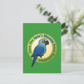 Sparen de Macaw van Spix van Uitsterven Briefkaart (Staand voorkant)