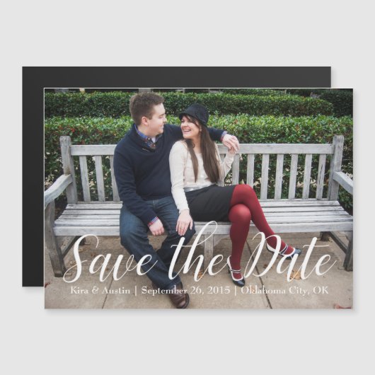 Sparen de Magnet van de Datum Magnetische Uitnodiging (Voorkant / Achterkant)