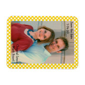 Sparen de Magnet van de Datum met Gele gestippelde Magneet (Horizontaal)