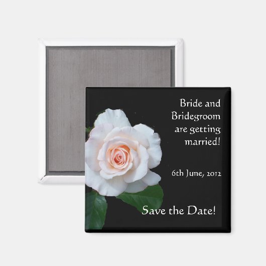  sparen de Magnetische Datum, Rosebud Magneet (Voorkant / Achterkant)