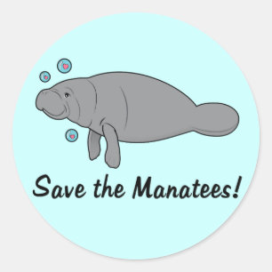Sparen de Manateans Ronde Sticker