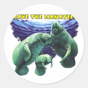 Sparen de Manateans Ronde Sticker
