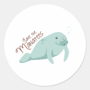 Sparen de Manateans Ronde Sticker