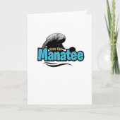 Sparen de Manatee Holiday Kaart (Voorkant)