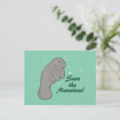 Sparen de Manatees! Briefkaart (Staand voorkant)