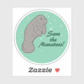 Sparen de Manatees! Sticker (Vel)