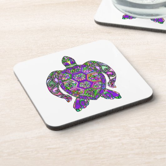 Sparen de Mariene Zee Turtles Bier Onderzetter (Linkerzijde)